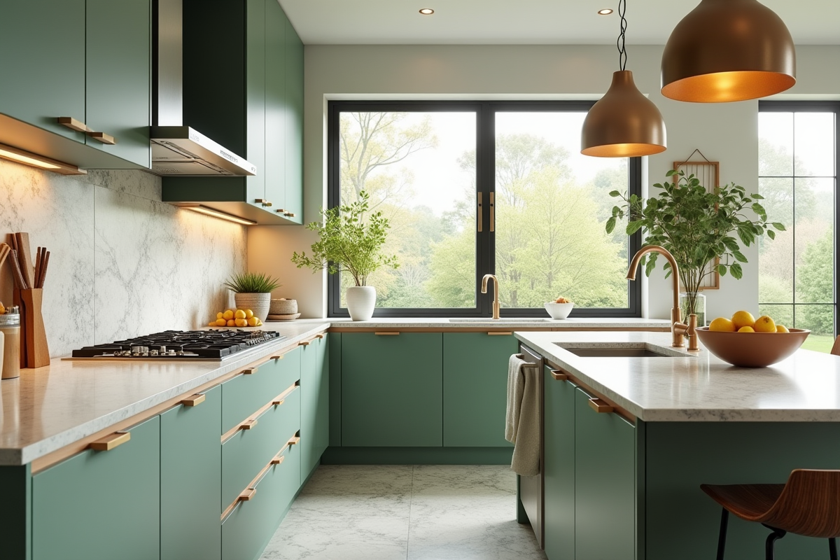 Tendances couleurs cuisine 2025 : les palettes à privilégier