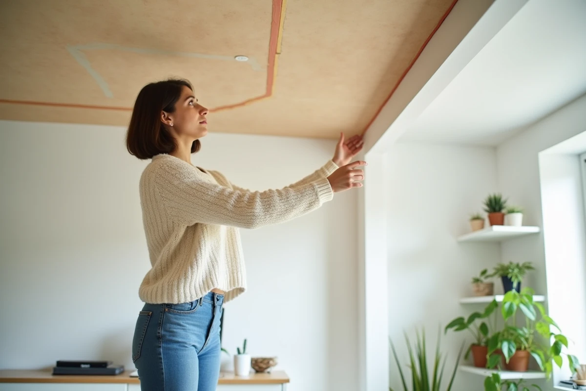 Jeune femme vérifie une plaque isolante dans un bureau lumineux