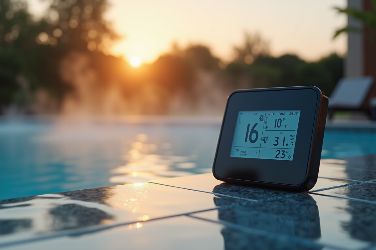 Thermomètre numérique indiquant la température de l